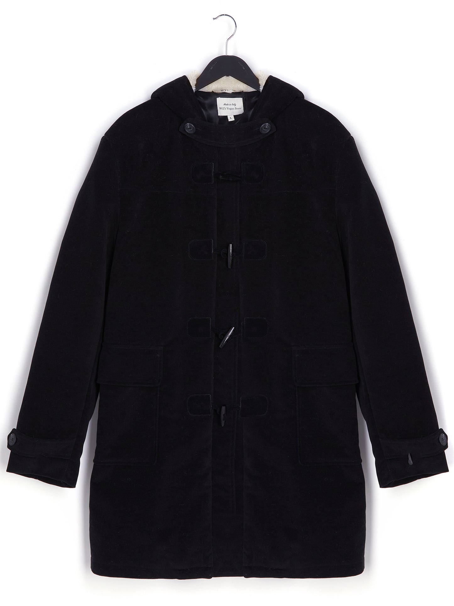 Trenca de lana vegana con borreguito vegano reciclado