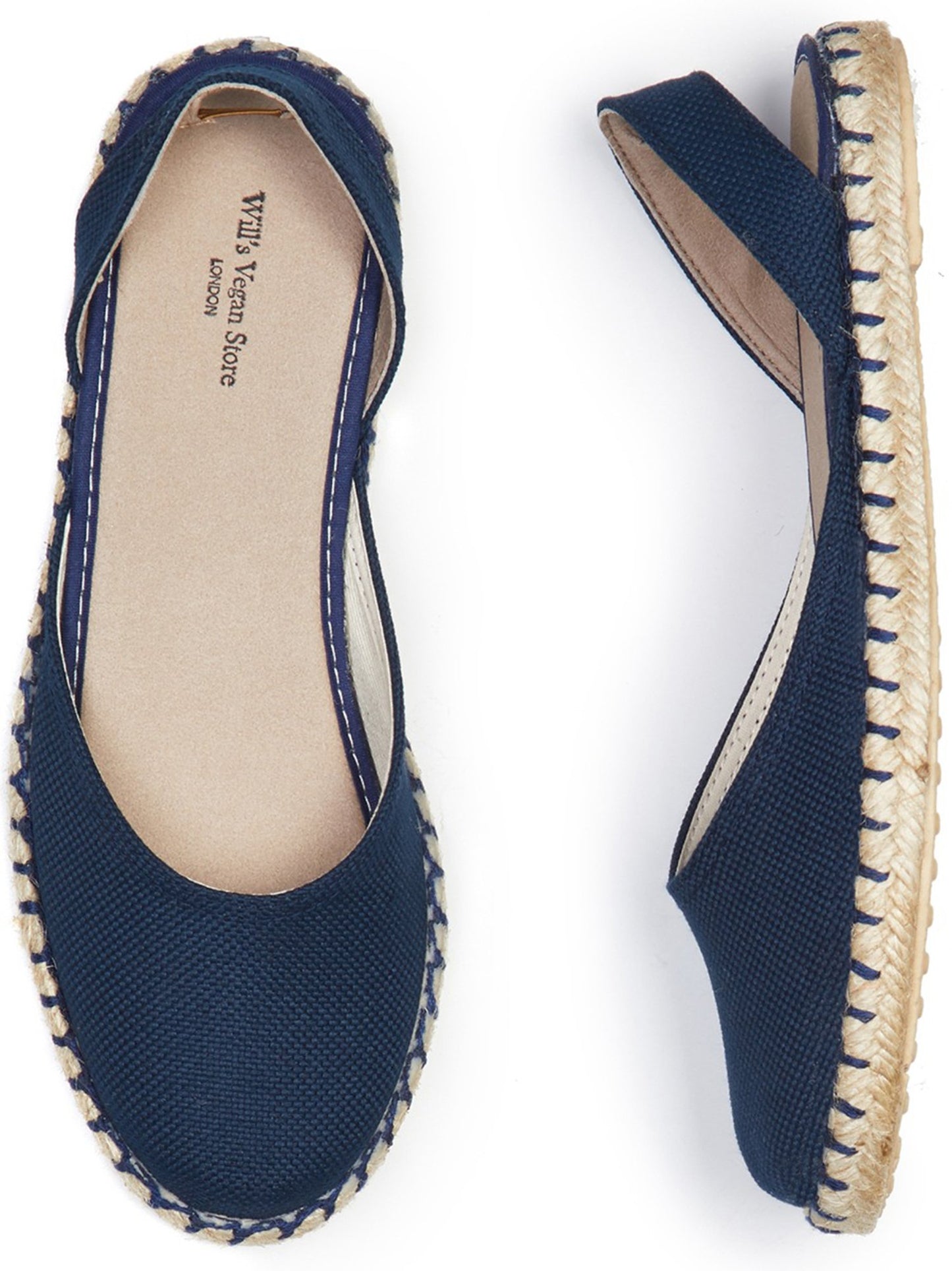 Vegan Women's Recycled Espadrille Slingbacks | Will's Vegan Store