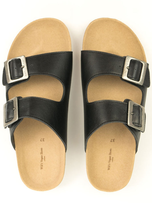 Two Strap Footbed Sandals | Vegan Sandals