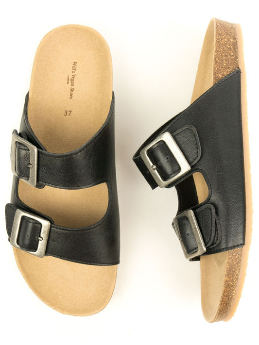 Two Strap Footbed Sandals | Vegan Sandals