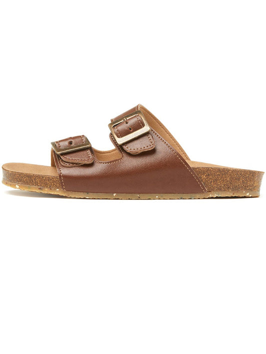 Two Strap Footbed Sandals | Vegan Sandals