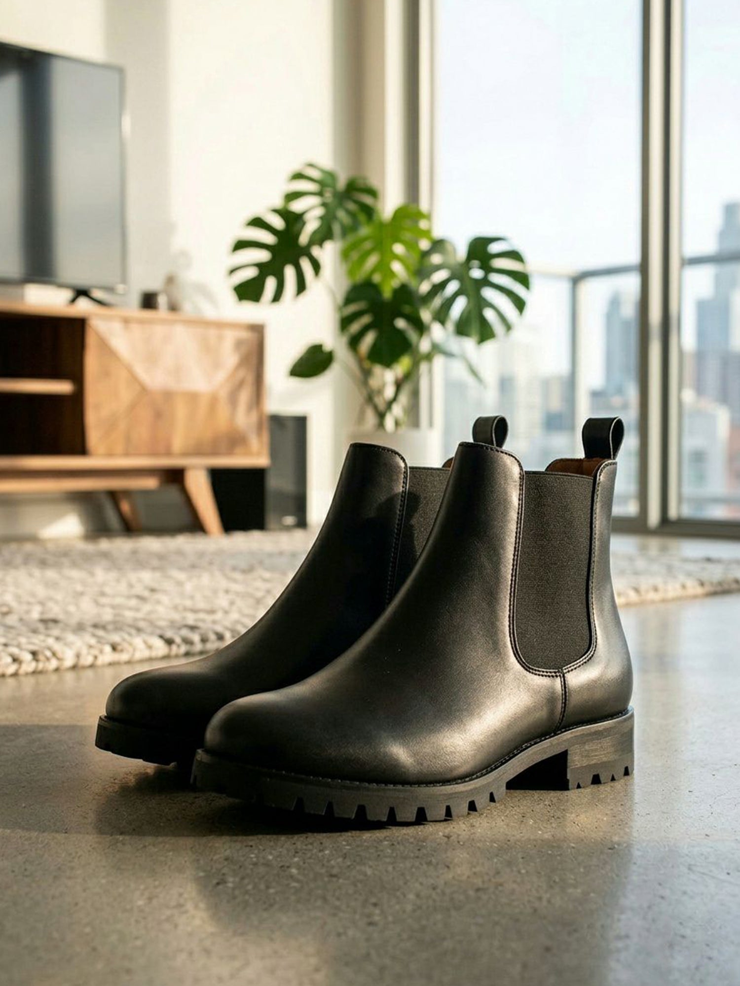 aLORS メデューズ ヴィシー Vegan Men's Luxe Deep Tread Chelsea Boots | Will's Vegan Shoes