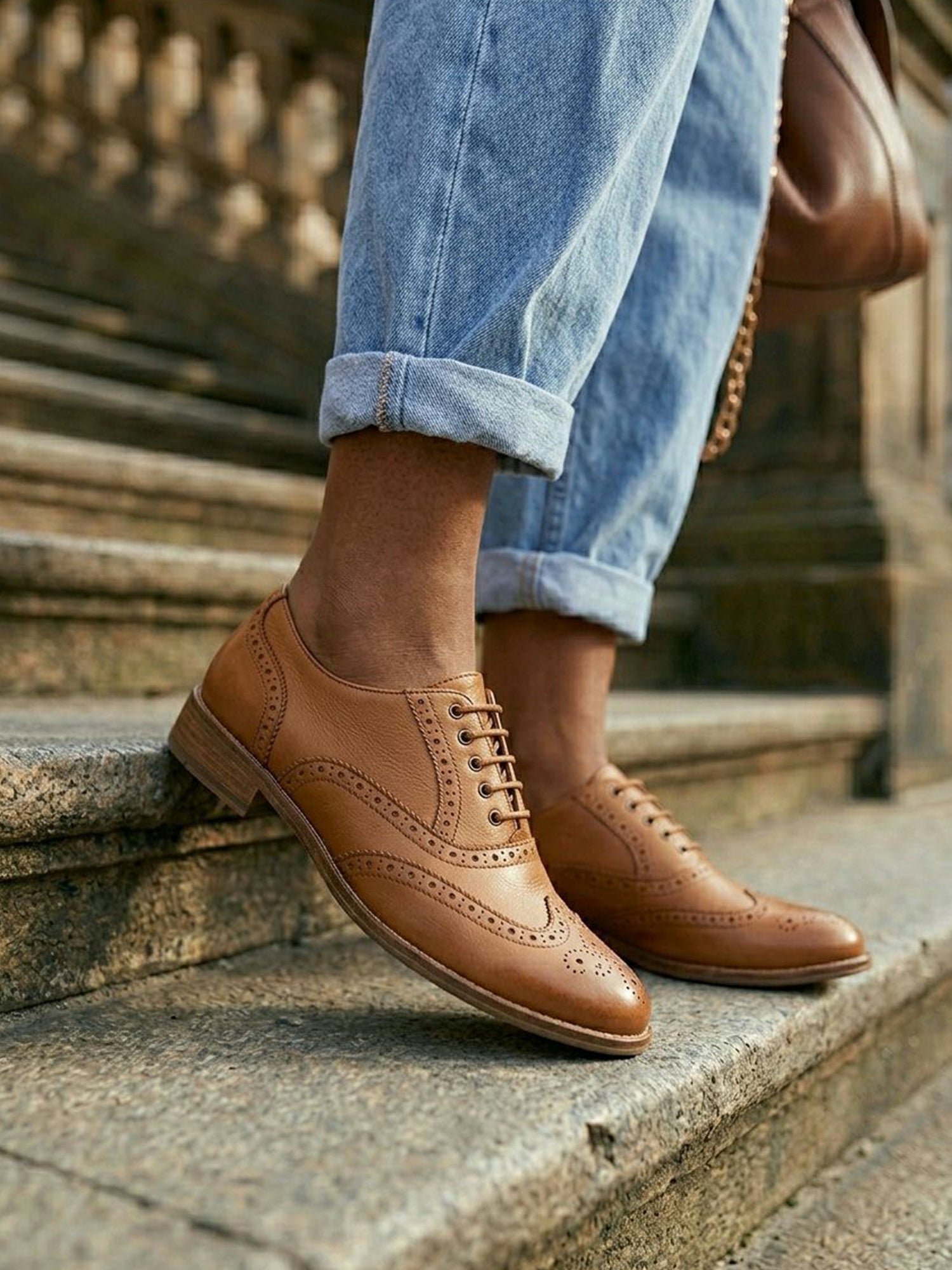 Vegan Women's Wide Fit Oxford Brogues | Will's Vegan Store Tan / US 8 | EU 39 Vegan Women's Wide Fit Oxford Brogues | Will's Vegan Store Tan / US 8 | EU 39