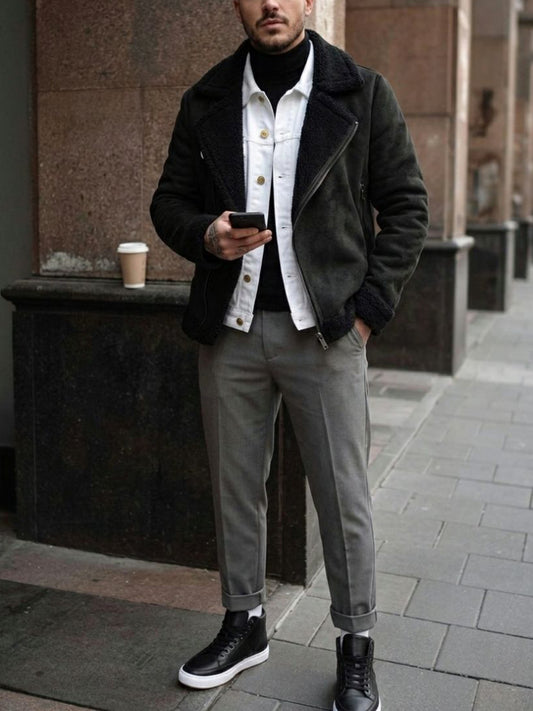 Recycled Vegan Shearling Aviator