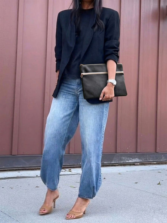 Bolsa plana esencial grande 