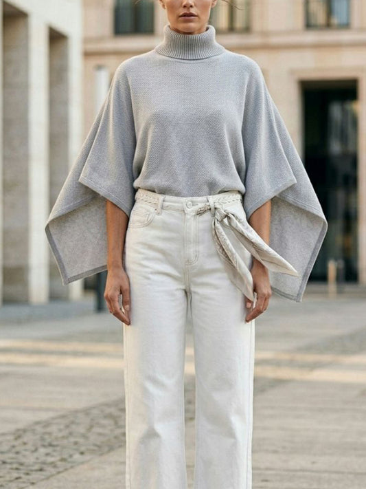 Poncho de punto reciclado 