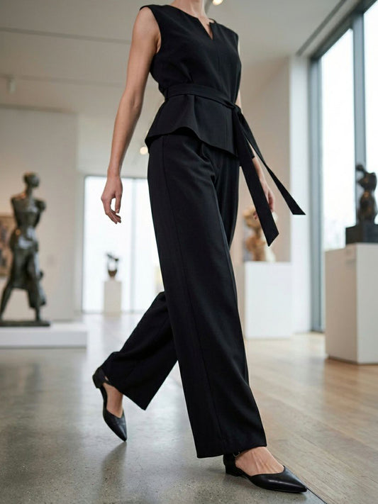 Zapatos planos con punta 