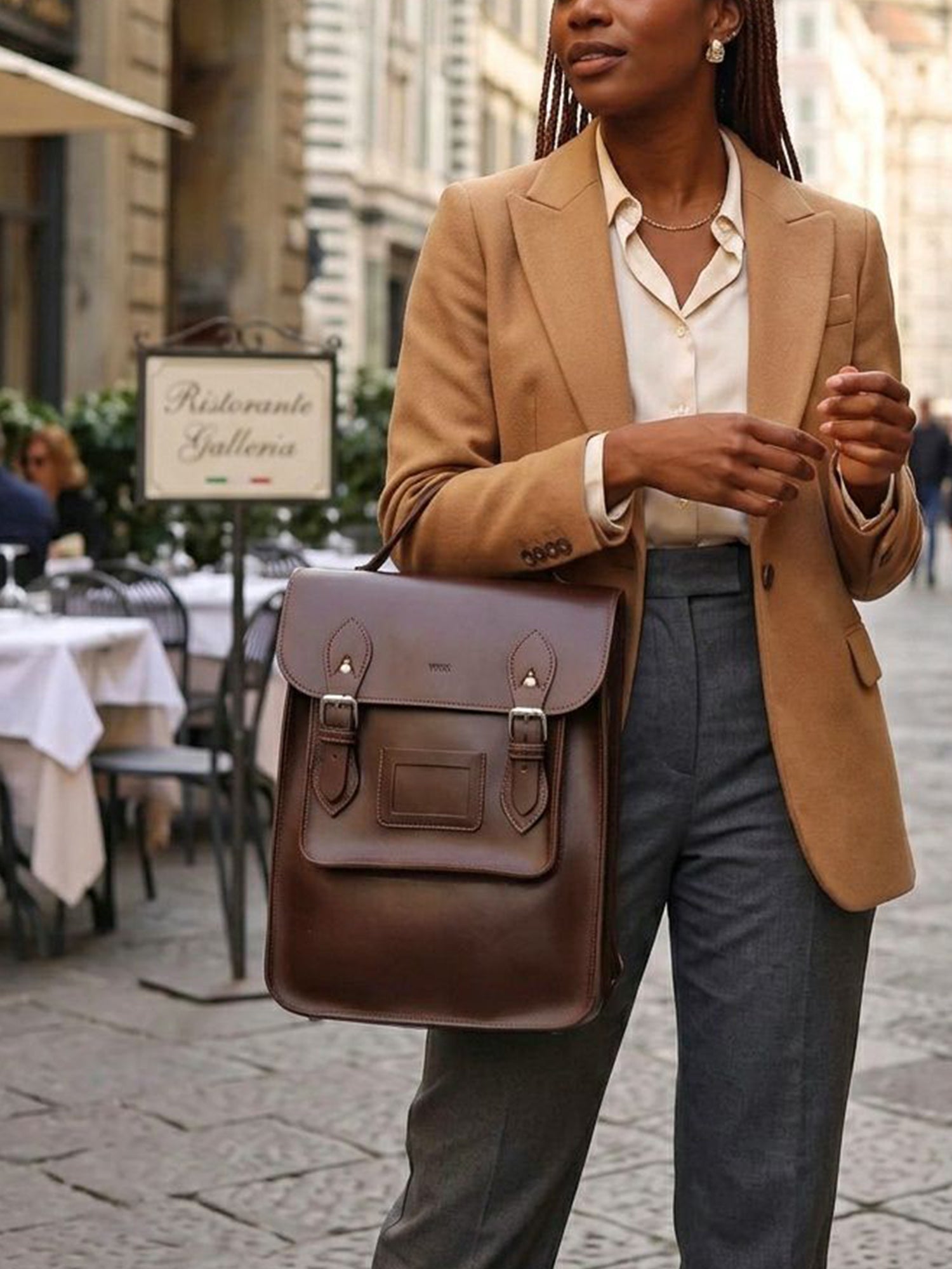 buy leather backpack satchel Large Backpack Satchel