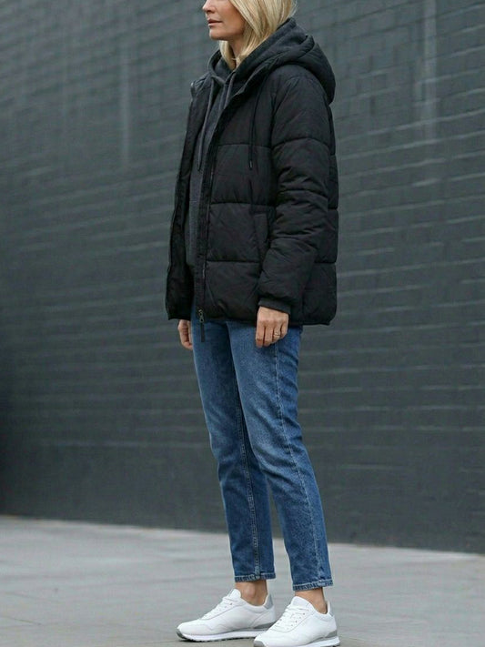 Plumífero con capucha reciclado 