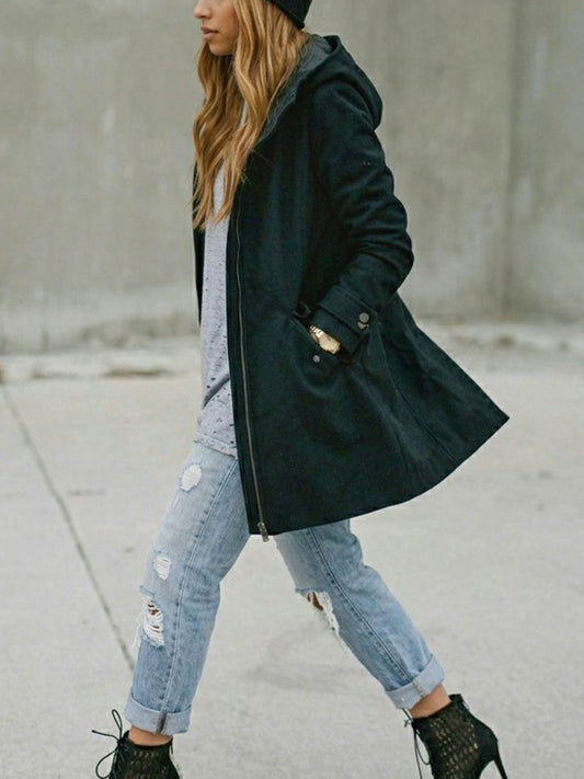 Vegan Women's Vegan Wool Hooded Coat | Will's Vegan Store