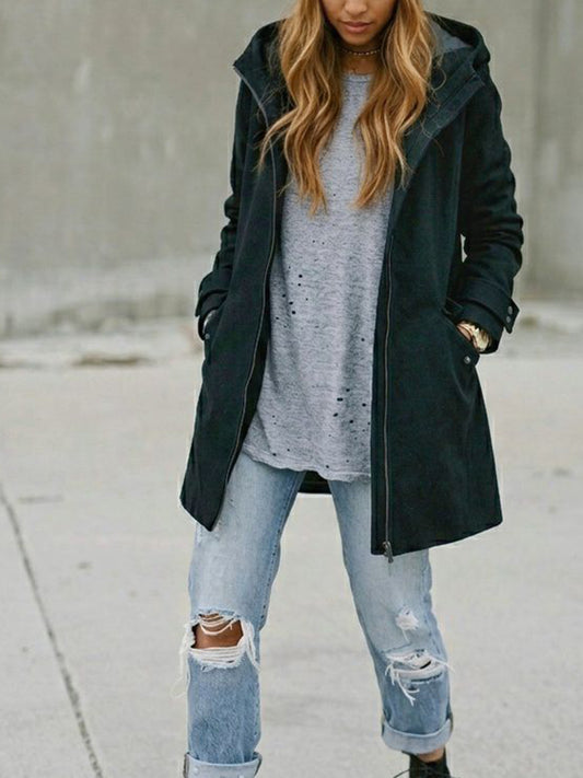 Vegan Women's Vegan Wool Hooded Coat | Will's Vegan Store