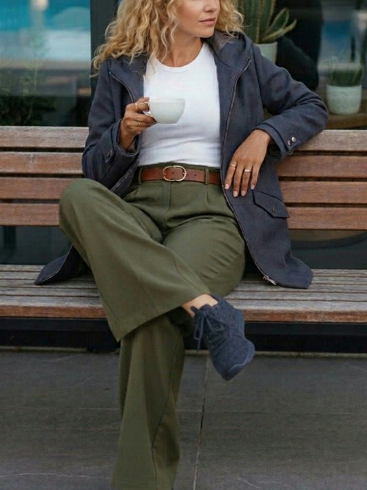 Vegan Women's Vegan Wool Hooded Coat | Will's Vegan Store