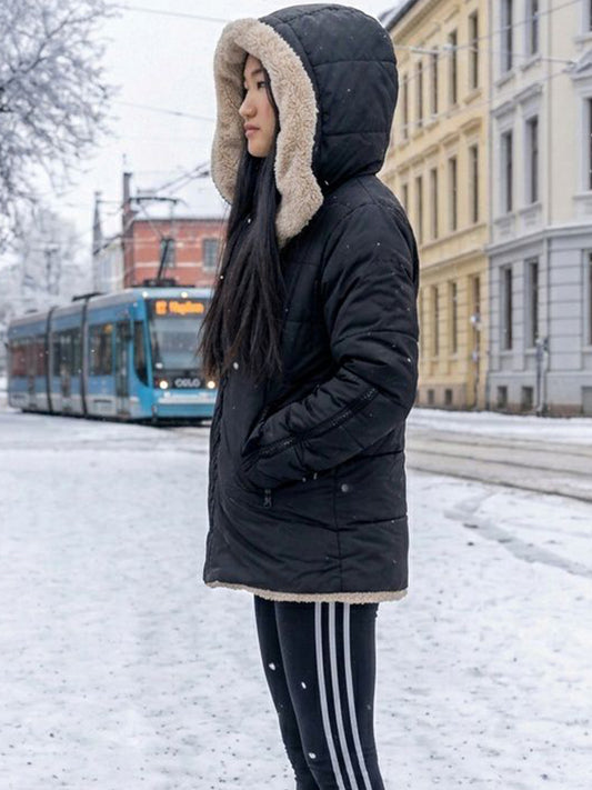 Puffer de piel de oveja vegana reciclada 