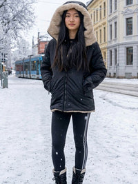 Puffer de piel de oveja vegana reciclada 