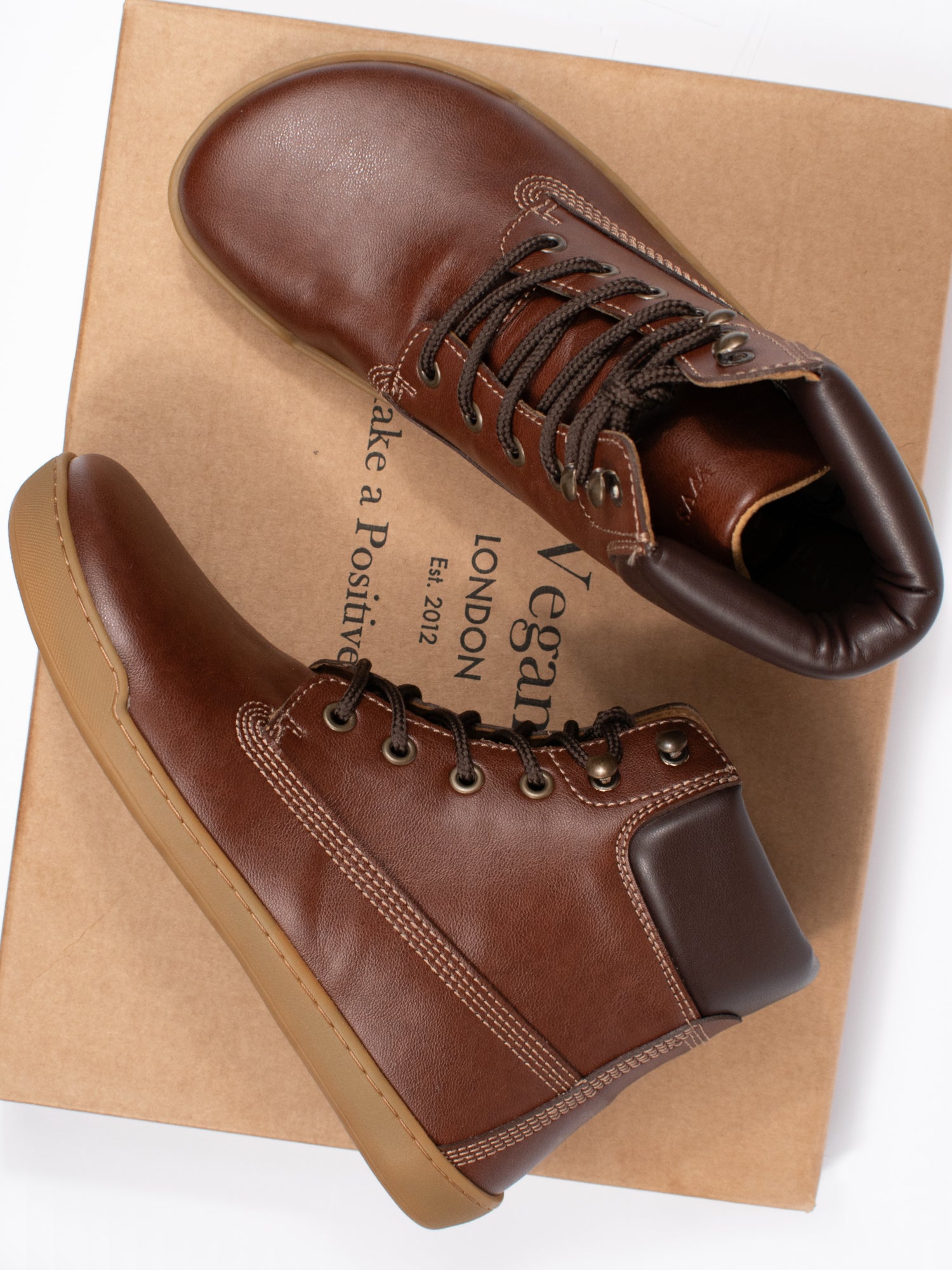 Vegan Women's Barefoot Dock Boots | Will's Vegan Store, Chestnut / US 5