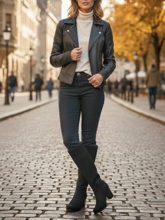 Heeled Knee High Boots | Vegan Boots