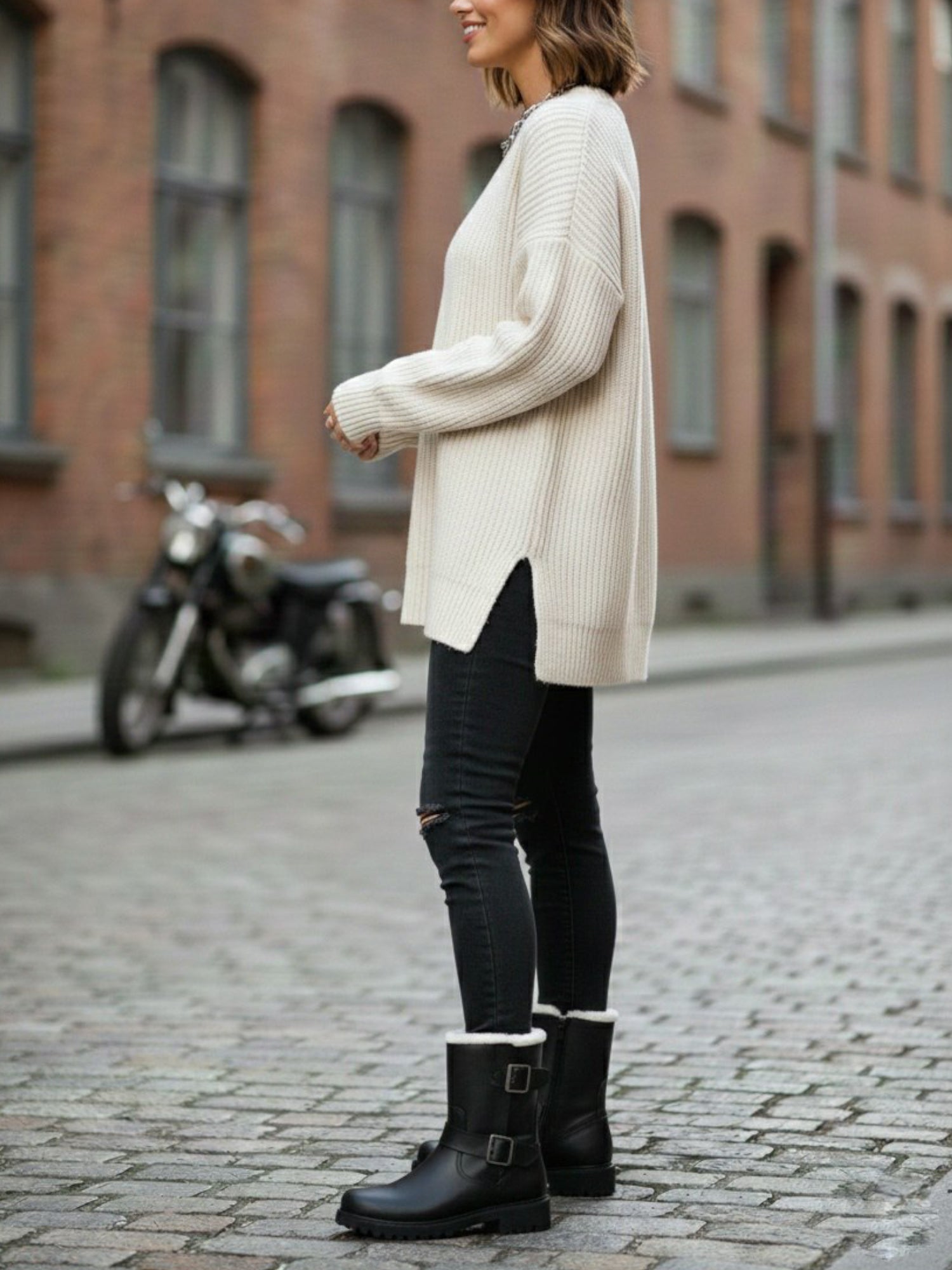 Vegan Women's Insulated Biker Boots | Will's Vegan Shoes