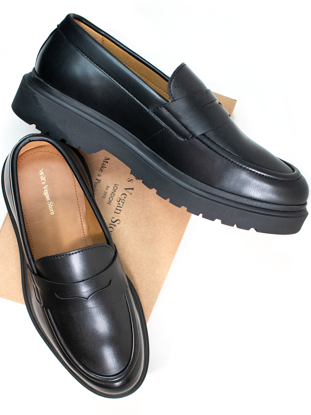 Vegan Men's Chunky Sole Loafers Will's Vegan Store - Main Image