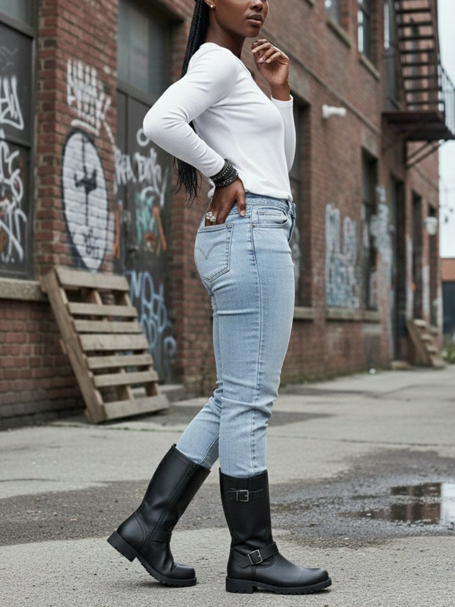 Vegan Women's Mid-Length Moto Boots | Will's Vegan Shoes