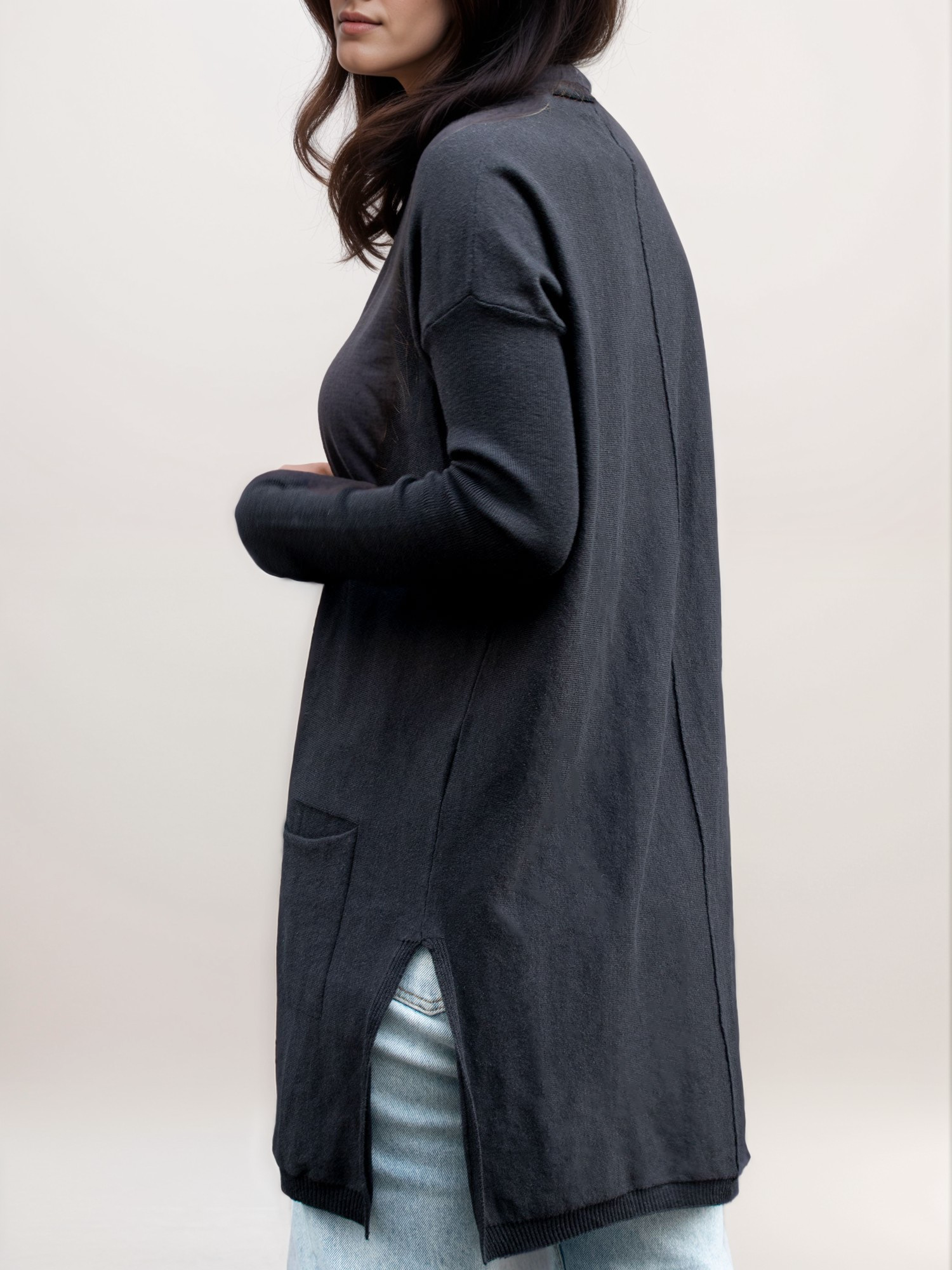 Túnica reciclada con cuello vuelto 