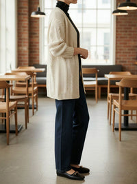 Cárdigan de punto grueso reciclado 