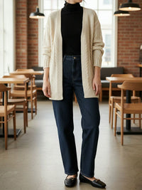 Cárdigan de punto grueso reciclado 