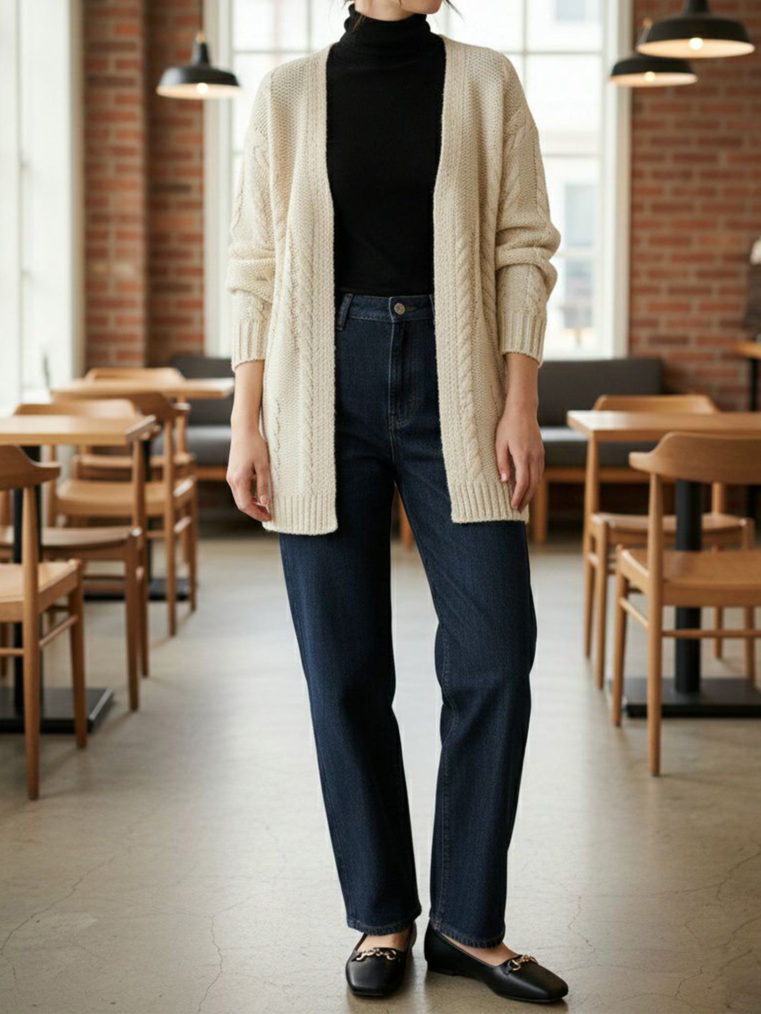 Cárdigan de punto grueso reciclado 