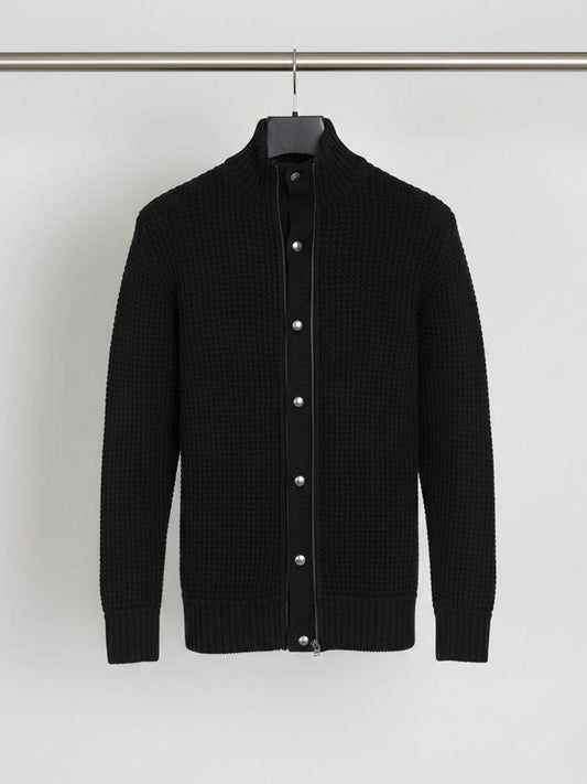 Recycled Waffle Cardigan