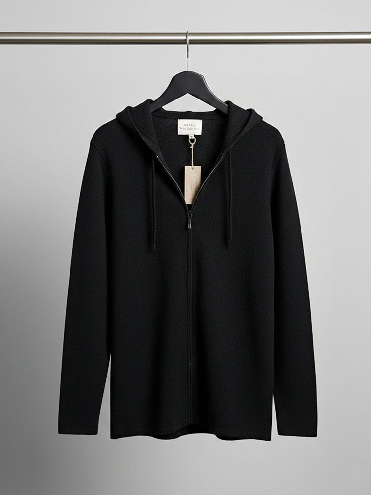 Sudadera con capucha de punto reciclado con cremallera