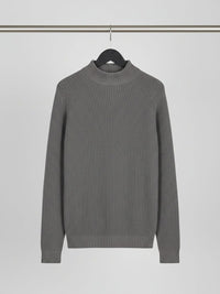 Recycled Slouch Knit Mockneck