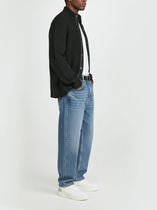 Recycled Waffle Cardigan