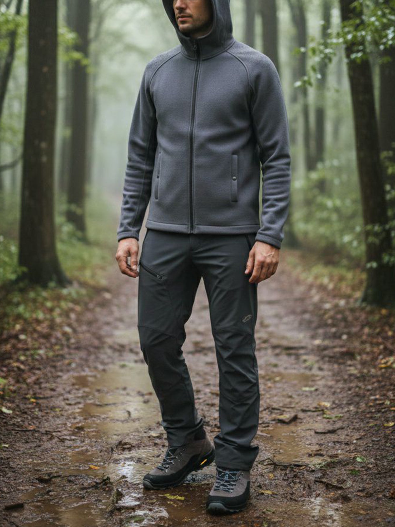 Recycled Zip Through Hooded Fleece