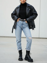 Track Sole 8-Eye Lace Up Boots