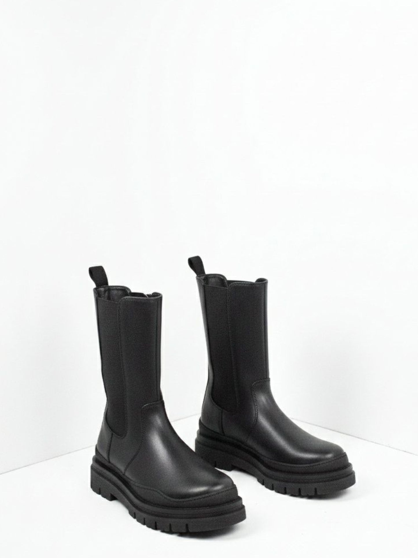 Track Sole Chelsea Mid-Height Boots