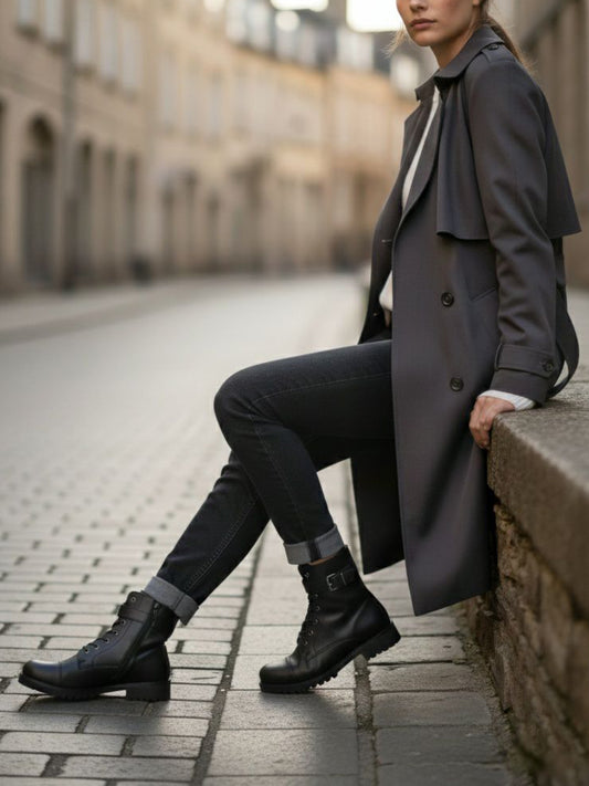 Buckled Work Boots | Vegan Boots