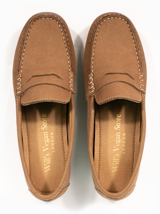 Vegan Suede Penny Loafers | Vegan Loafers