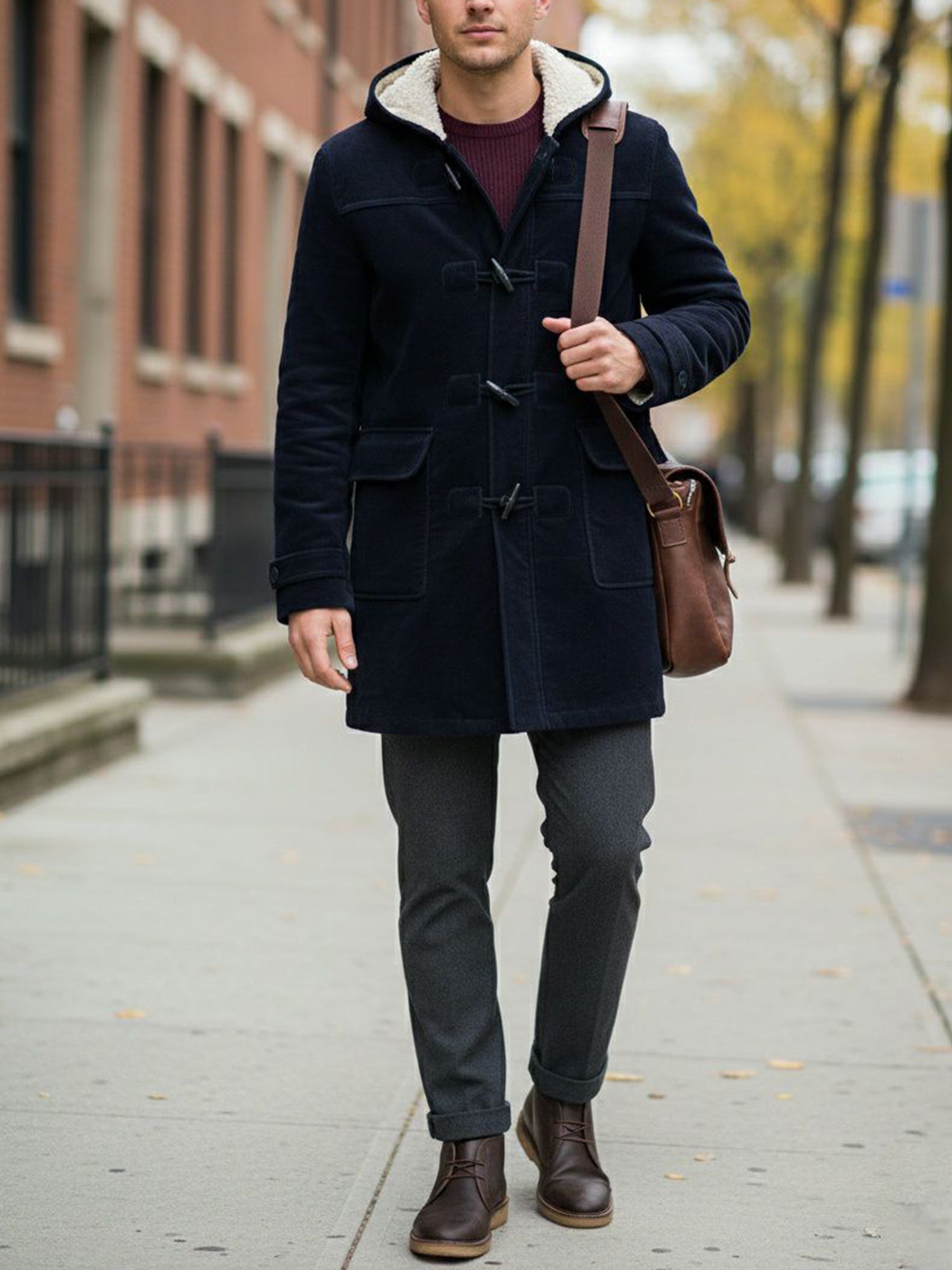 未使用　FASHIRU duffle wool coat ファシル　コート Vegan Wool Duffle Coat with Recycled Vegan Shearling | Will's