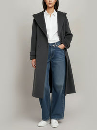Abrigo oversize de lana vegana 