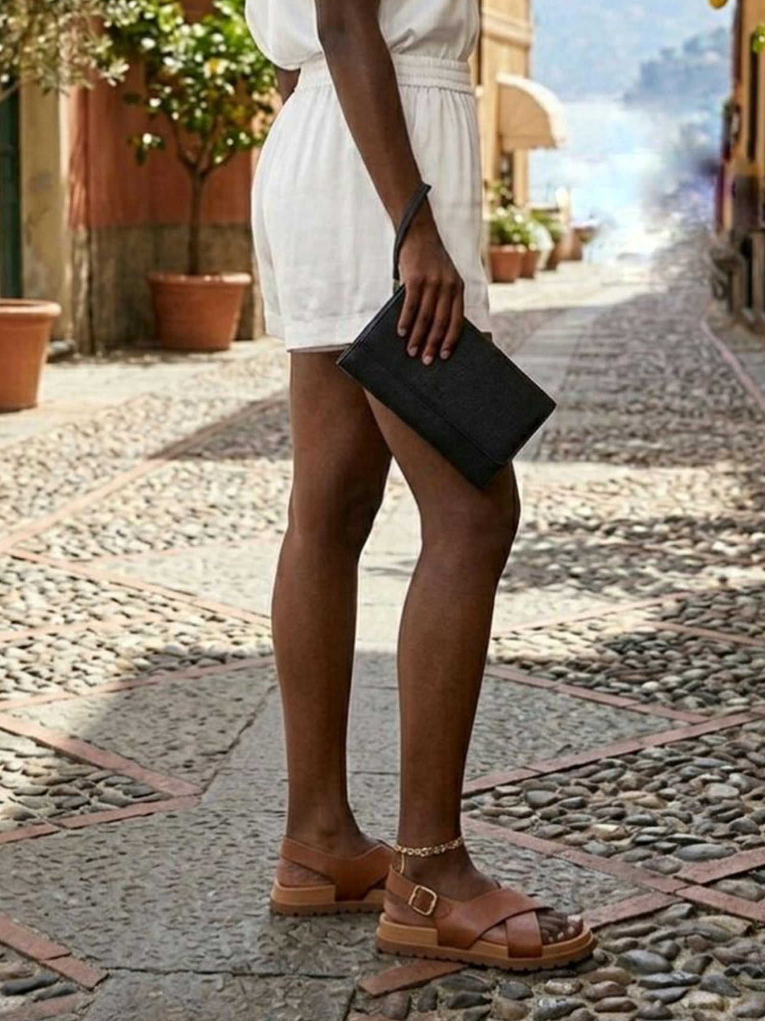 Cross Over Footbed Sandals