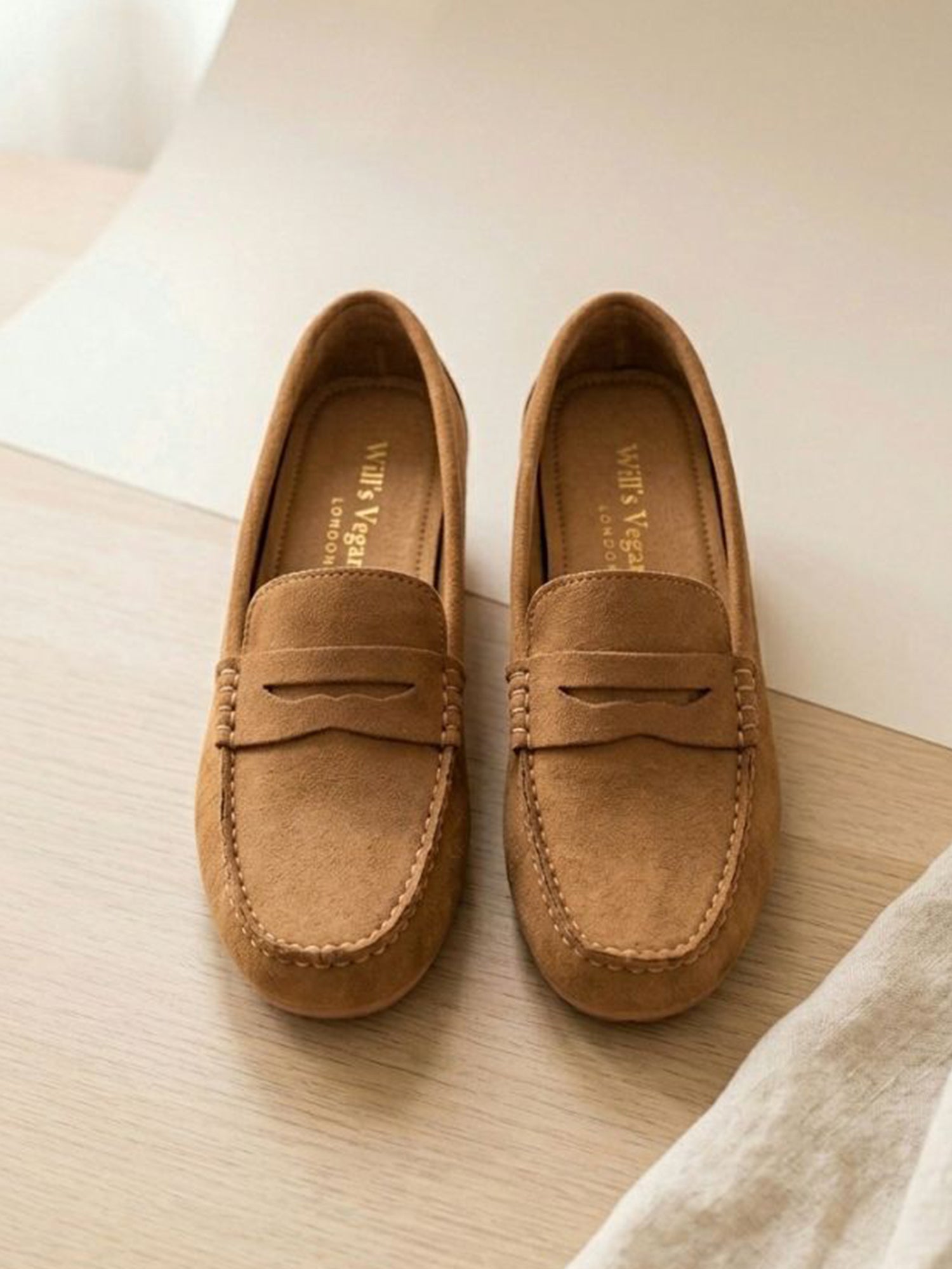 Vegan Suede Penny Loafers
