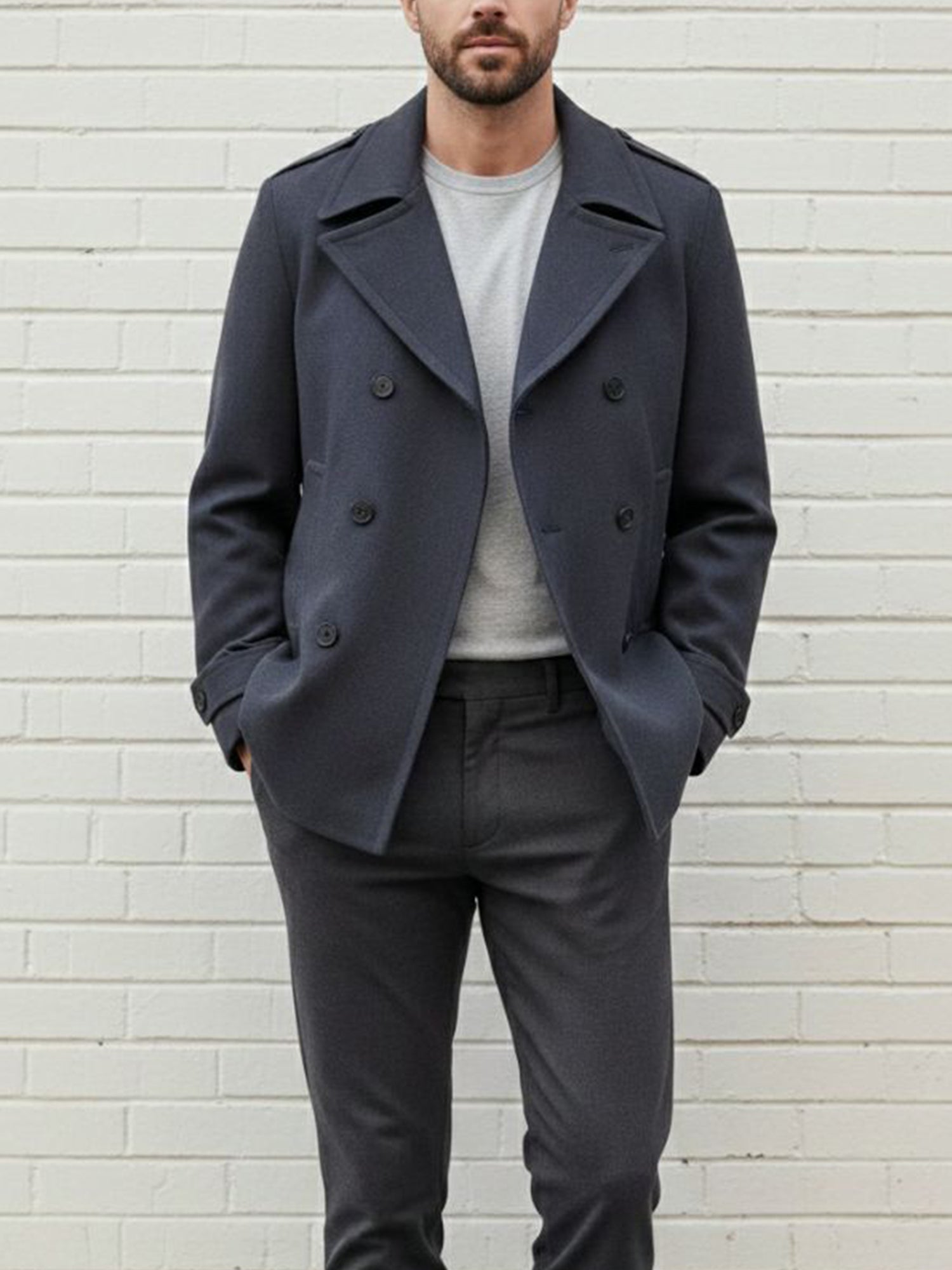 Vegan Men's Pea Coat | Will's Vegan Shoes