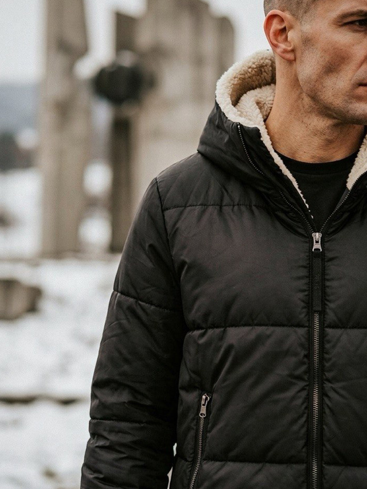 Recycled Vegan Shearling Puffer