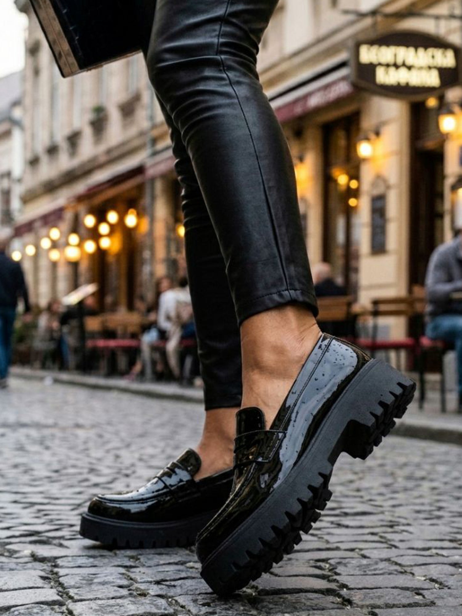 Vegan Women's Track Sole Penny Loafers | Will's Vegan Shoes