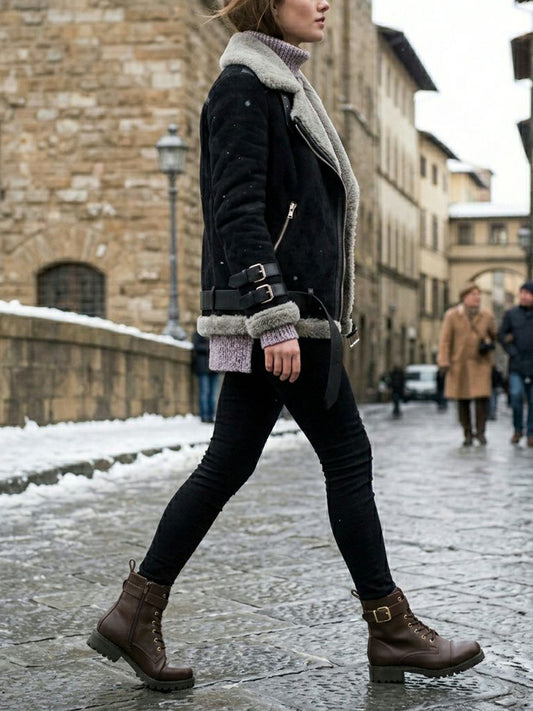 Vegan Women's Buckled Work Boots | Will's Vegan Store