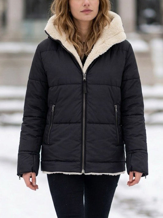 Puffer de piel de oveja vegana reciclada 
