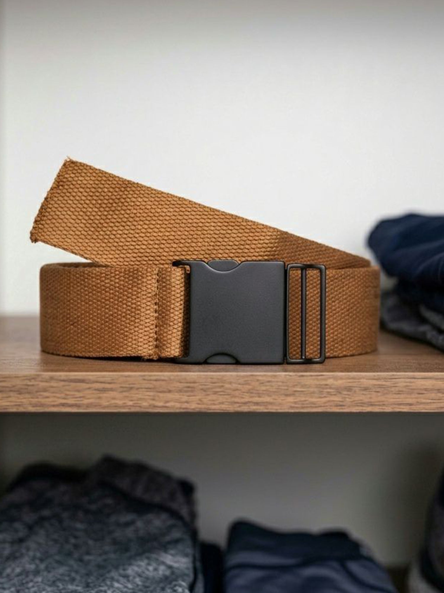 Vegan Men's 4cm Tencel & Metal Clip Belt | Will's Vegan Shoes