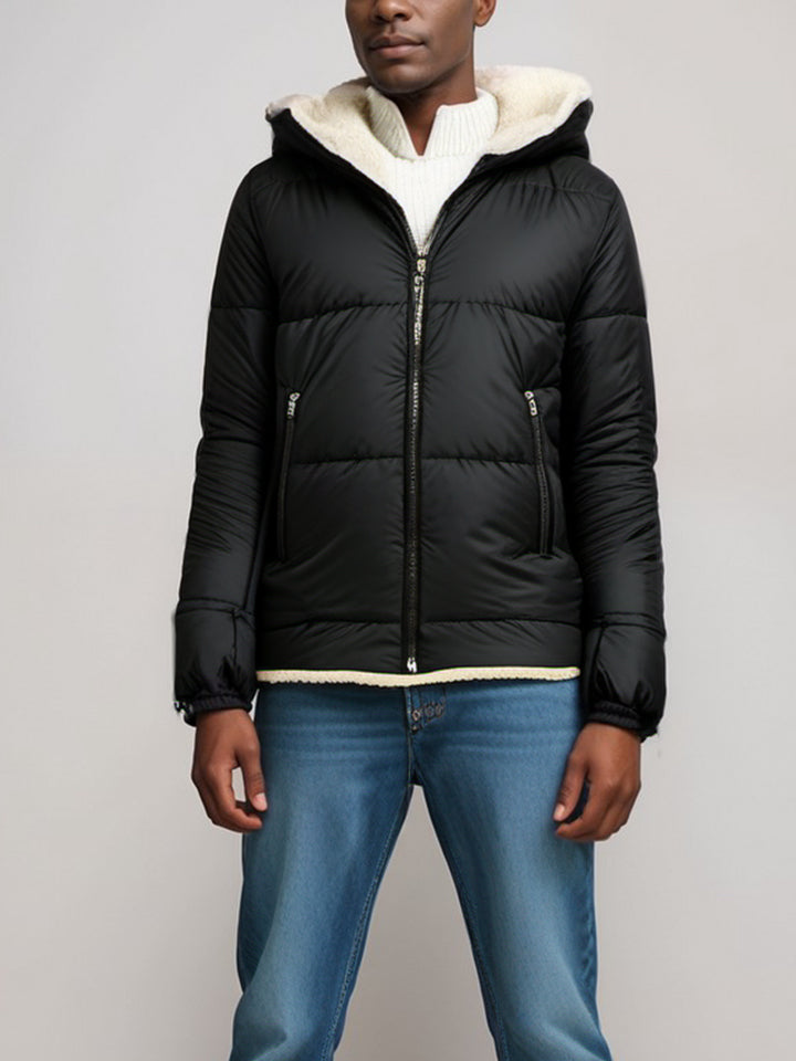 Puffer de piel de oveja vegana reciclada 