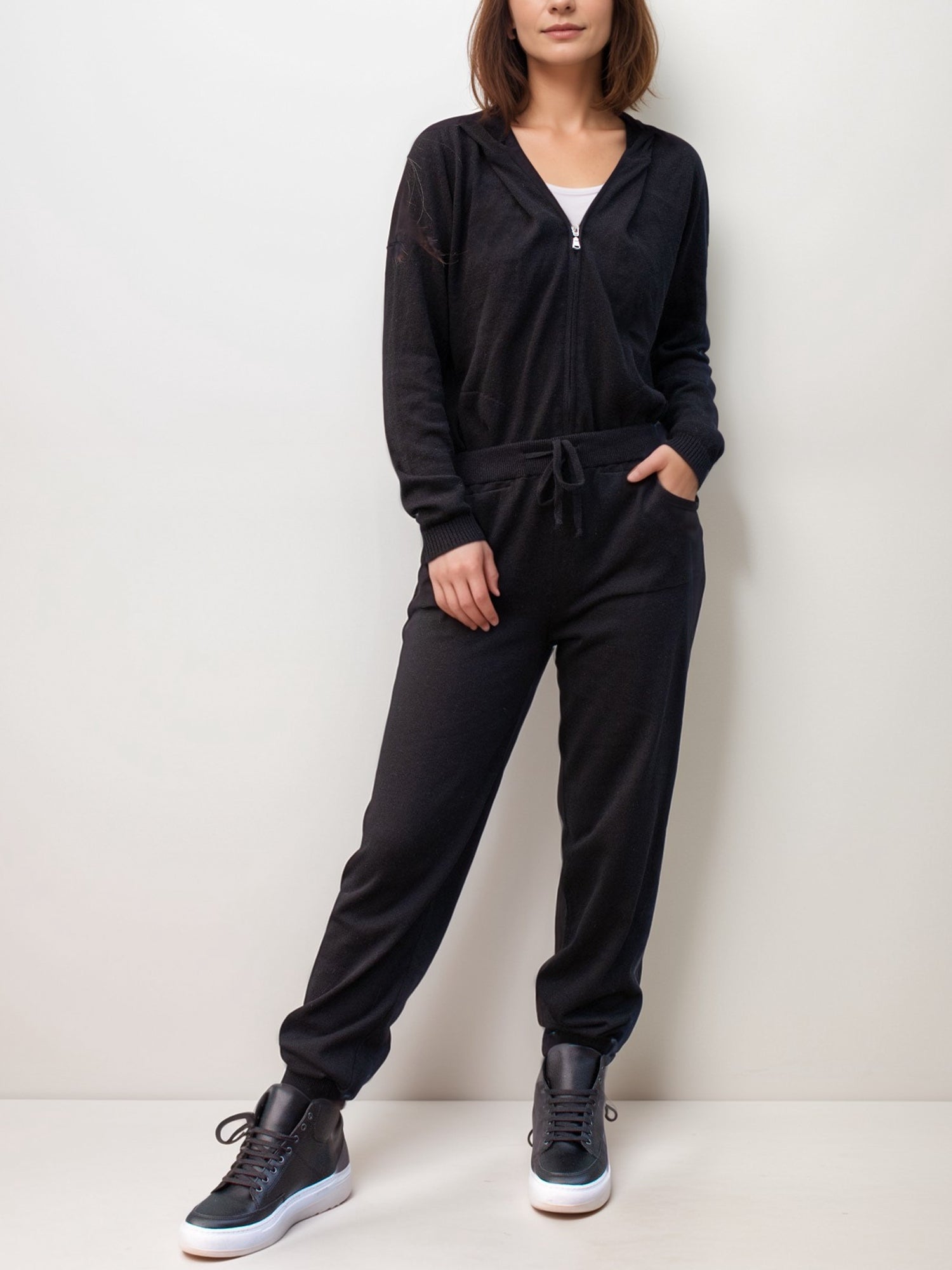 Sudadera con capucha de punto reciclado 