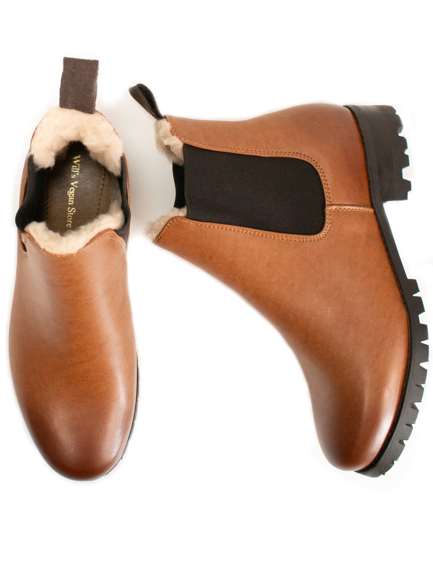 Vegan Women's Luxe Insulated Deep Tread Chelsea Boots | Will's Vegan Store