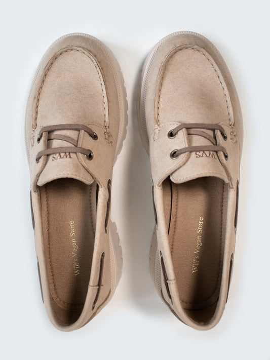 Track Sole Vegan Suede Loafers | Vegan Loafers
